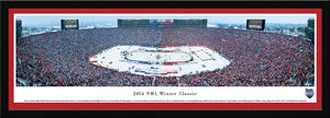 NHL fan gear red matte, framed panorama 2014 Winter Classic Maple Leafs vs. Red Wings - Sports Fanz