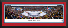 Framed, double red matte panorama 2016 Winter Classic Bruins vs. Candiens - Sports Fanz
