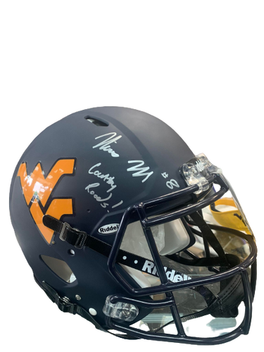 Nicco Marchiol WVU Mountaineers Autographed Full Size Authentic Speed Helmet