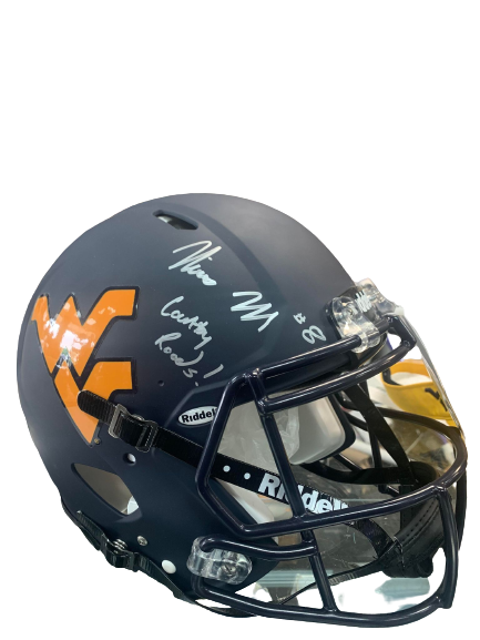 Nicco Marchiol WVU Mountaineers Autographed Full Size Authentic Speed Helmet