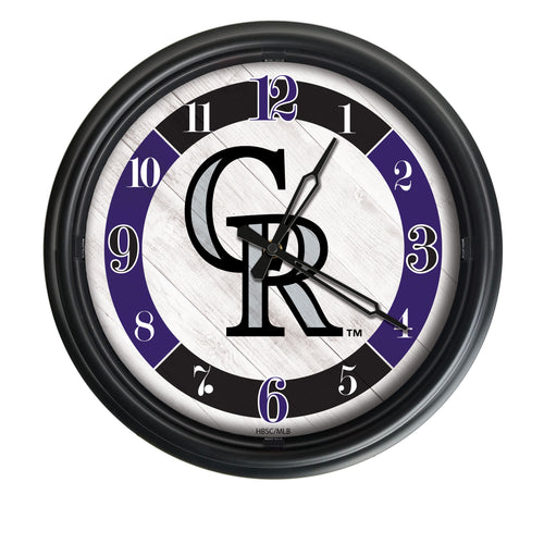 Colorado Rockies Indoor/Outdoor LED Wall Clock