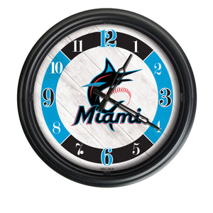 Miami Marlins Indoor/Outdoor LED Wall Clock