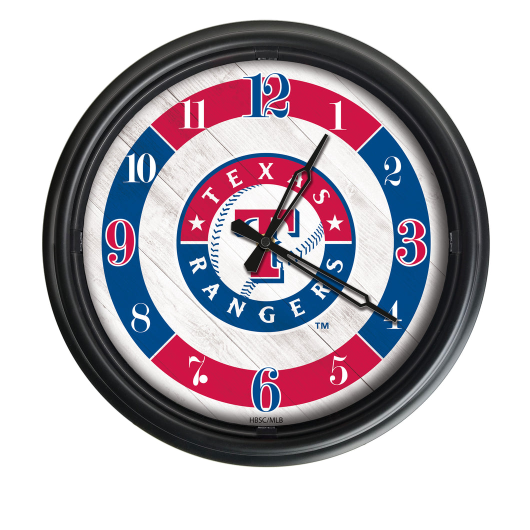 Texas Rangers Indoor/Outdoor LED Wall Clock