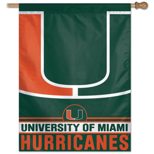 Miami Hurricanes Vertical Flag - 27" X 37"
