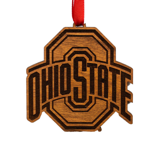Ohio State Buckeyes Wood Ornament