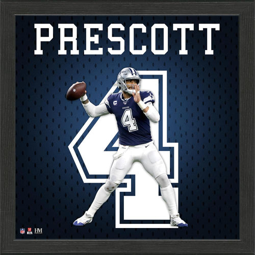 Dak Prescott Dallas Cowboys Jersey Number Frame