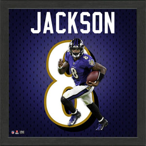 Lamar Jackson Baltimore Ravens Jersey Number Frame