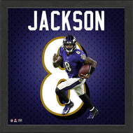 Lamar Jackson Baltimore Ravens Jersey Number Frame