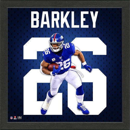 Saquon Barkley New York Giants Jersey Number Framed Photo