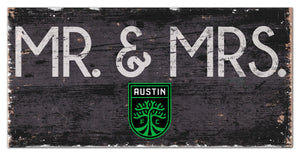 Austin FC Mr. & Mrs. Wood Sign - 6"x12"