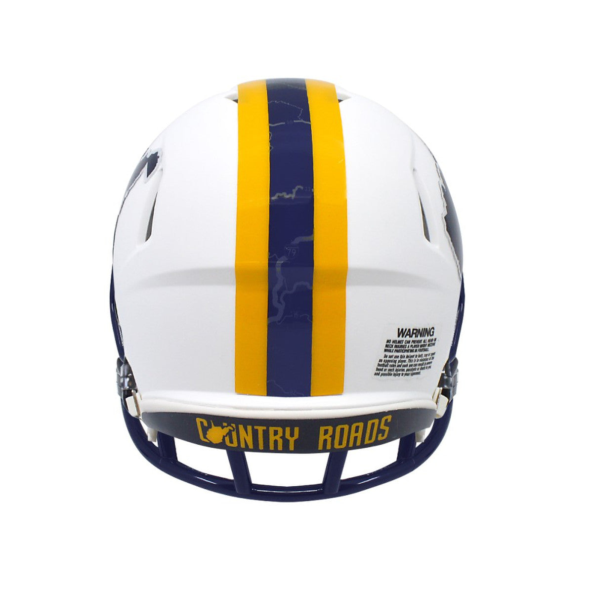 West Virginia Mountaineers Matte Navy Riddell Speed Mini Football Helm