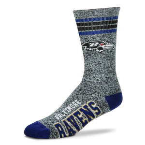 Baltimore Ravens - Marbled 4 Stripe Deuce Socks