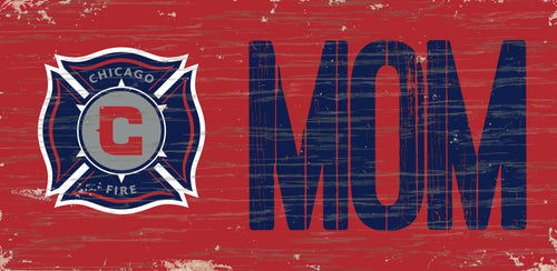 Chicago Fire Mom Wood Sign