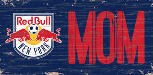 New York Red Bulls Mom Wood Sign - 6"x12"