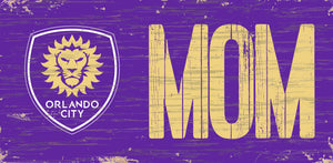 Orlando City Mom Wood Sign - 6"x12"