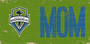 Seattle Sounders Mom Wood Sign - 6"x12"
