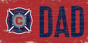 Chicago Fire Dad Wood Sign - 6"x12"
