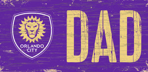 Orlando City Dad Wood Sign - 6"x12"