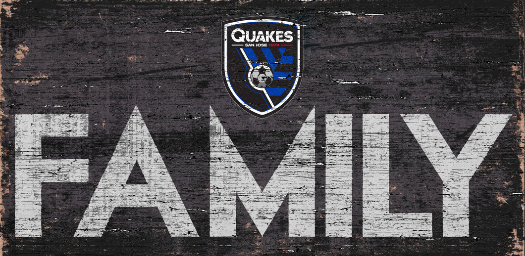 San Jose Earthquakes Family Wood Sign