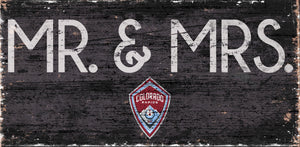 Colorado Rapids Mr. & Mrs. Wood Sign - 6"x12"