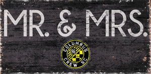 Columbus Crew Mr. & Mrs. Wood Sign - 6"x12"
