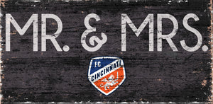 FC Cincinnati Mr. & Mrs. Wood Sign - 6"x12"