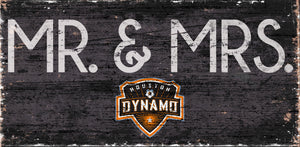 Houston Dynamo Mr. & Mrs. Wood Sign - 6"x12"