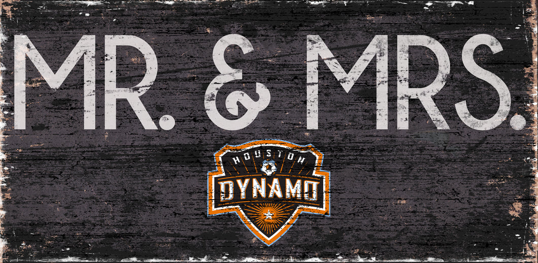 Houston Dynamo Mr. & Mrs. Wood Sign - 6