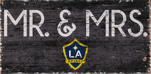 LA Galaxy Mr. & Mrs. Wood Sign - 6"x12"