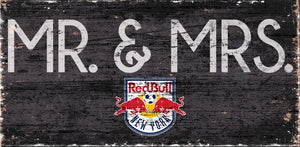 New York Red Bulls Mr. & Mrs. Wood Sign - 6"x12"
