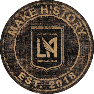 Los Angeles FC Heritage Logo Round Wood Sign - 24"