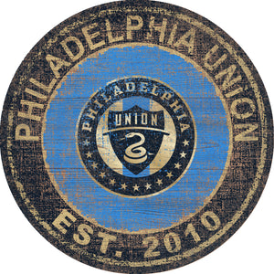Philadelphia Union Heritage Logo Round Wood Sign - 24"