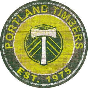 Portland Timbers Heritage Logo Round Wood Sign - 24"