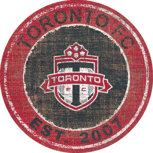 Toronto FC Heritage Logo Round Wood Sign - 24"