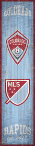 Colorado Rapids Heritage Banner Wood Sign - 6"x24"