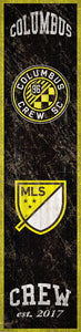 Columbus Crew Heritage Banner Wood Sign - 6"x24"