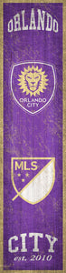 Orlando City Heritage Banner Wood Sign - 6"x24"
