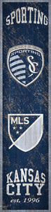 Sporting KC Heritage Banner Wood Sign - 6"x24"