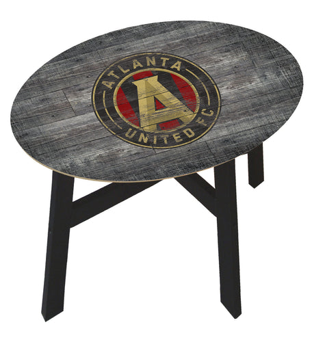 Atlanta United Distressed Logo Wood Side Table
