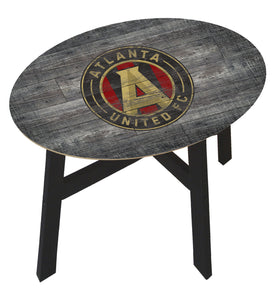 Atlanta United Distressed Logo Wood Side Table