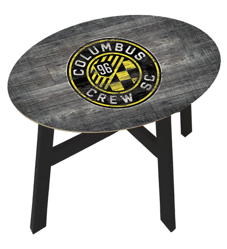 Columbus Crew Distressed Logo Wood Side Table