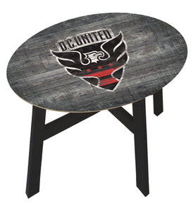 D.C. United Distressed Logo Wood Side Table