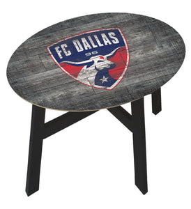 FC Dallas Distressed Logo Wood Side Table