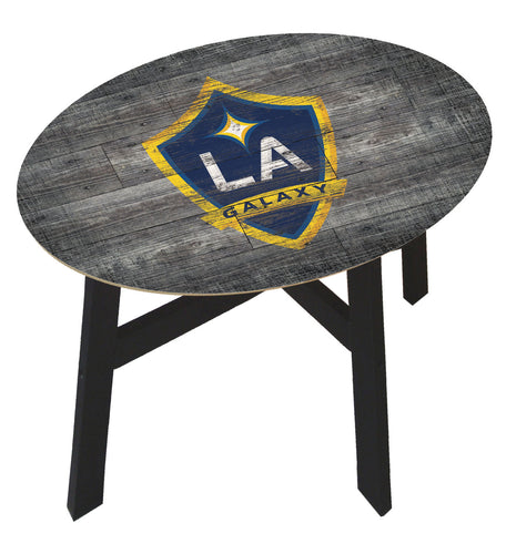 LA Galaxy Distressed Logo Wood Side Table
