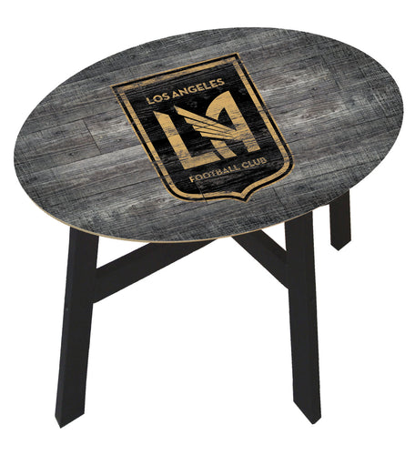 Los Angeles FC Distressed Logo Wood Side Table
