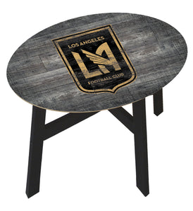 Los Angeles FC Distressed Logo Wood Side Table