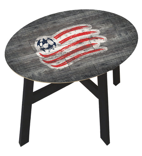 New England Revolution Distressed Logo Wood Side Table