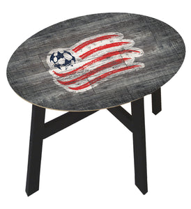 New England Revolution Distressed Logo Wood Side Table