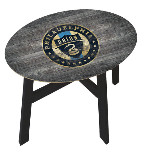 Philadelphia Union Distressed Logo Wood Side Table