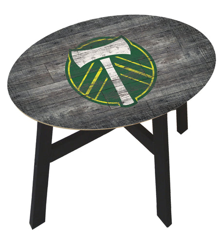 Portland Timbers Distressed Logo Wood Side Table